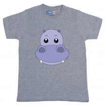 Grey Half Sleeve Boys Pyjama - Hippo Boy